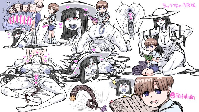 【再掲】八尺様のラクガキ。 