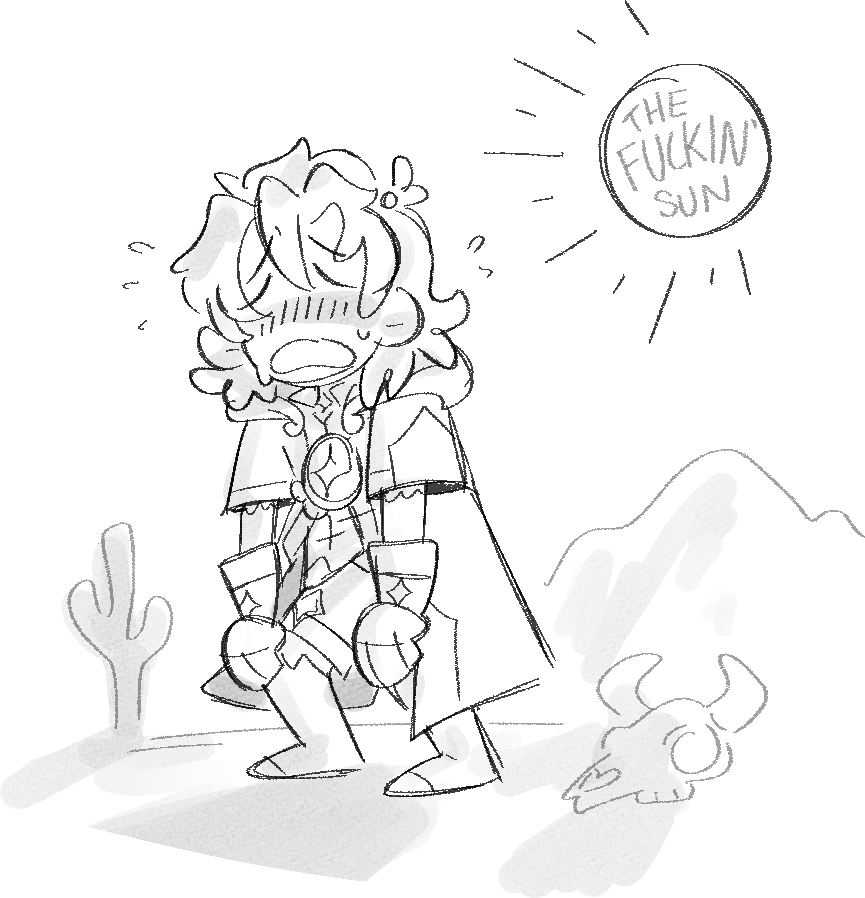 thelingolee's tweet photo. it was SO HOT today
*makes albedo suffer with me* https://t.co/Kz8NTwXFrs