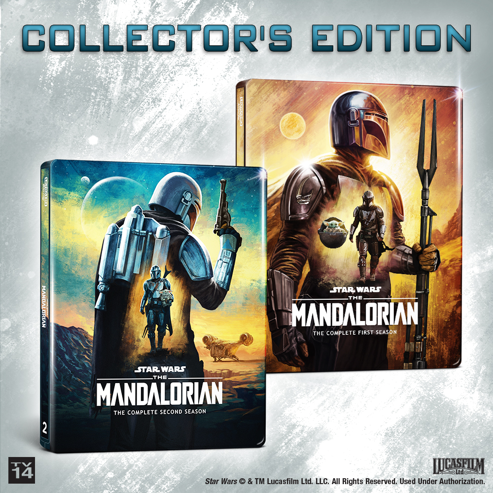 For the first time on 4K Ultra HD and Blu-ray, add #TheMandalorian Season 1 & Season 2 to your Star Wars collection on 12/12. Each Collector’s Edition includes concept art cards and never-before-seen bonus features. Pre-order now: bit.ly/BuyTheMandalor…