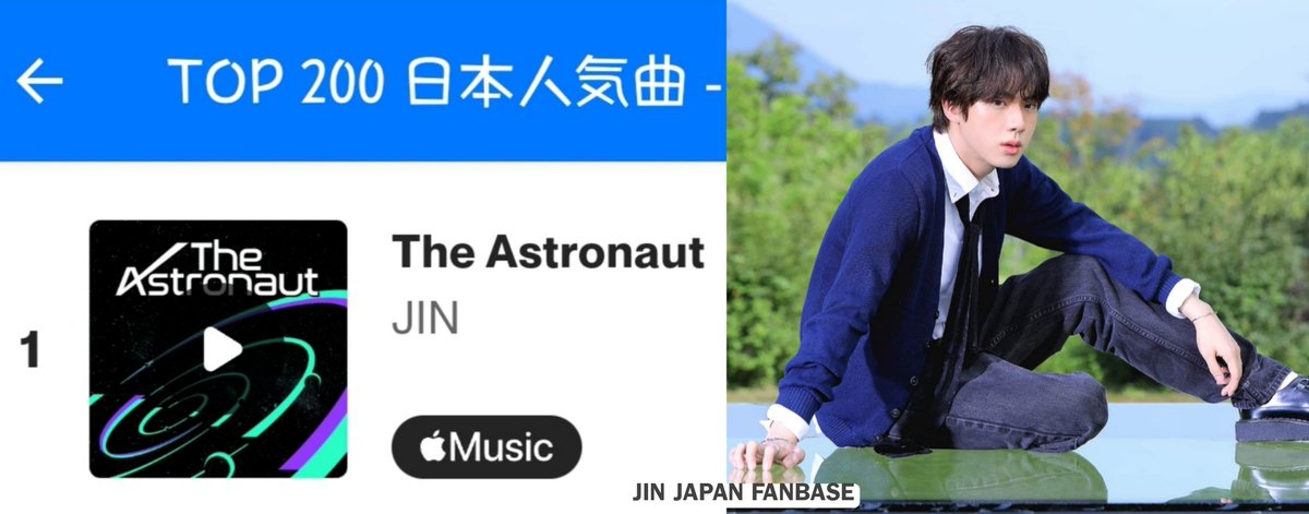 8/30 Shazam TOP200🇯🇵 The Astronaut #1 🥇 #TheAstronaut 304回目の1位🥇 毎日ありがとうございます🙋‍♀️ ストリーミングの際にはShazamもよろしくお願いします🌀 #JIN #방탄소년단진 @bts_twt