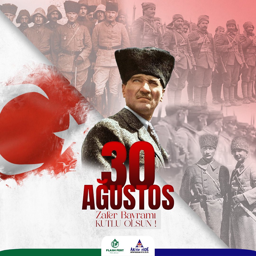 30 Ağustos Zafer Bayramımızın 101. yılında Mustafa Kemal Atatürk başta olmak üzere tüm kahramanlarımızı saygı, minnetle ve özlemle anıyoruz 🇹🇷

#30AgustosZaferBayramı #30Agustos