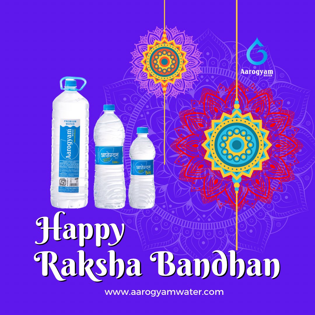 AarogyamWater's tweet photo. Celebrating the eternal bond of love and protection. Happy Raksha Bandhan

#aarogyam #aarogyamwater #mineralwater #RakshaBandhan #SiblingLove #BondOfProtection #BrotherSisterBond #RakhiCelebration #RakhiFestival #RakhiTradition #SiblingBonding #RakhiLove #BrotherSisterLove https://t.co/2aGqSPwn3b