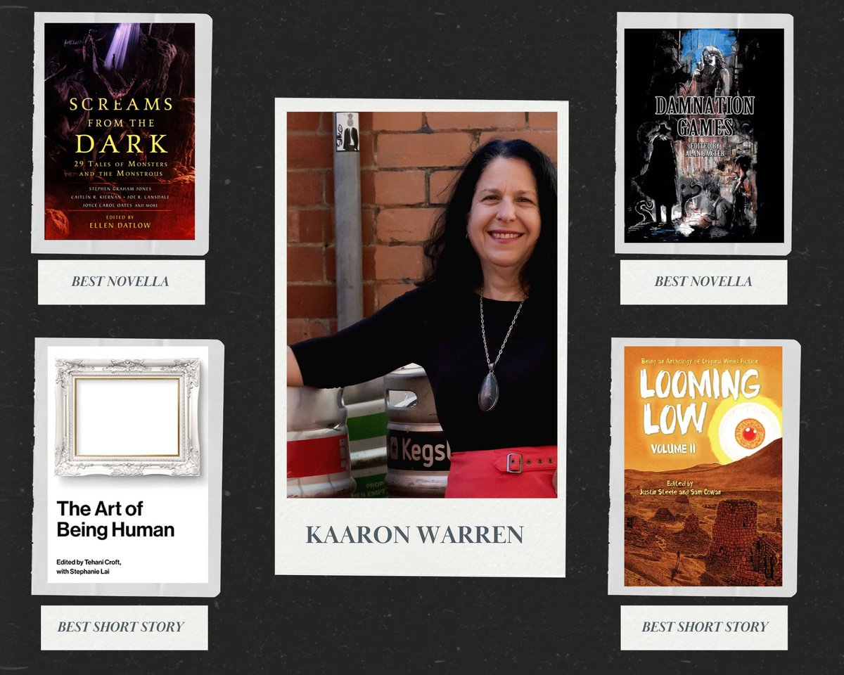 Ditmar Award voting is open! So proud to appear in these four amazing books, and even prouder to be shortlisted for the stories I wrote. Voting open to all members of Conflux last year and this year.