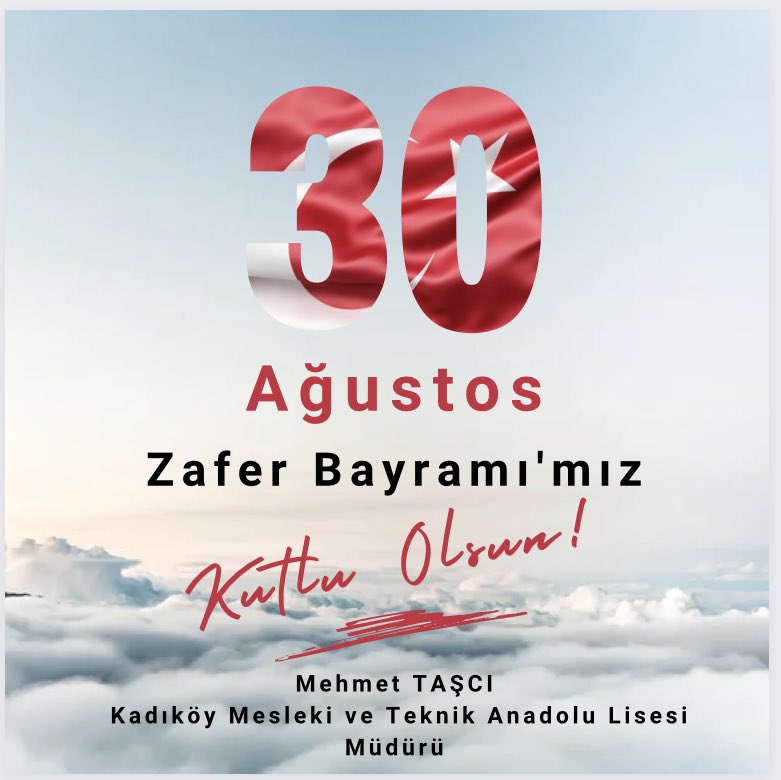 30 Ağustos 1922'de Dumlupınar'da Atatürk'ün başkumandanlığında zaferle sonuçlanan Büyük Taarruz kahramanlarına saygı ve şükranlarımızı arz ederiz.