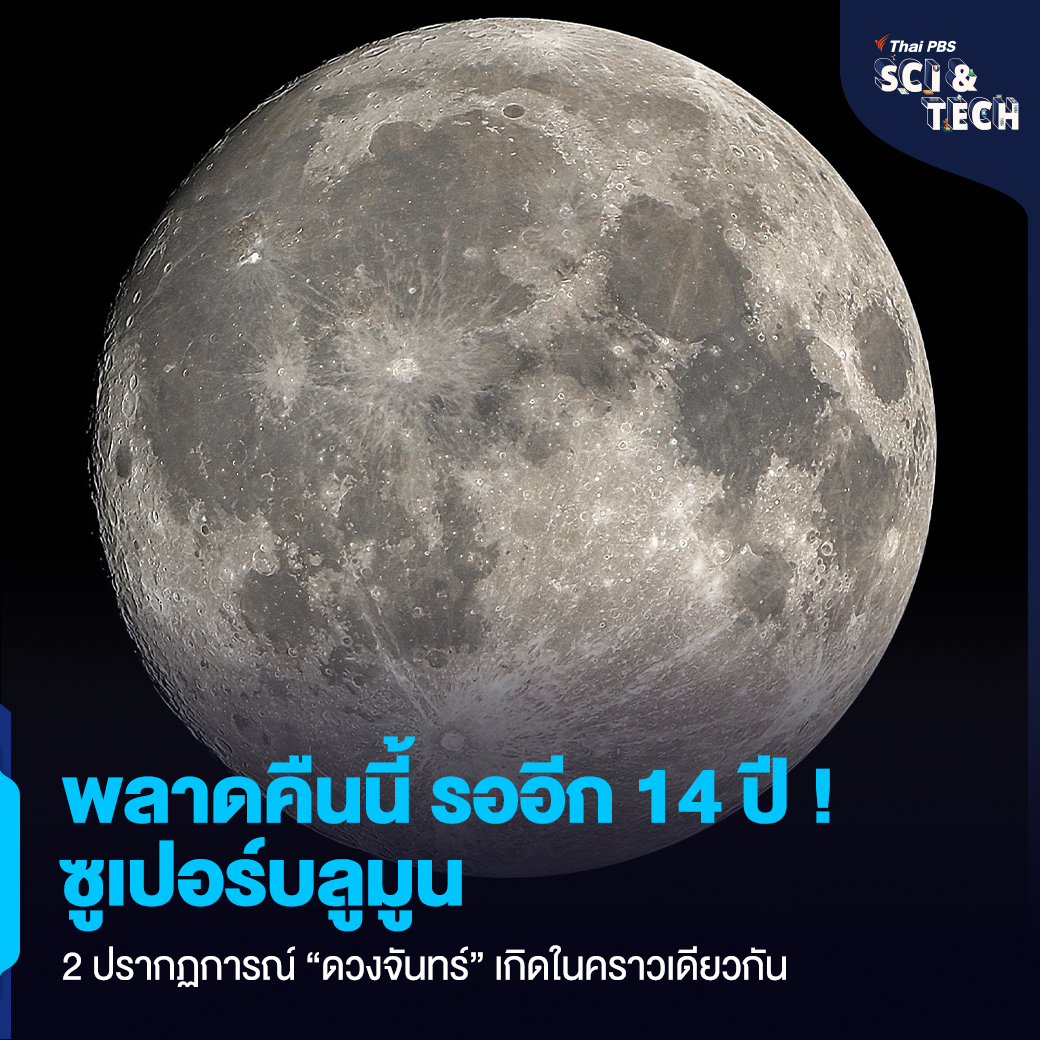 ThaiPBSSciTech's tweet photo. หากพลาดคืนนี้ (30 ส.ค. 66) ต้องรออีก 14 ปีเลยทีเดียว สำหรับการชมปรากฏการณ์ #ซูเปอร์บลูมูน #SuperBlueMoon โดยจะเริ่มตั้งแต่เวลาประมาณ 18.09 น. เป็นต้นไป ถึงช่วงเช้าวันที่ 31 ส.ค. 66

📌อ่านต่อ : https://t.co/oqiJ3XAfew #ThaiPBSSciAndTech #ThaiPBSNOW #ThaiPBS https://t.co/sHaO4khDiN