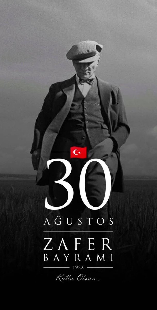 Gazi Mustafa Kemal Atatürk'ü ve silah arkadaşlarını rahmet, saygı ve özlemle anıyorum. #30AgustosZaferBayramımız kutlu olsun 🇹🇷🇹🇷🇹🇷