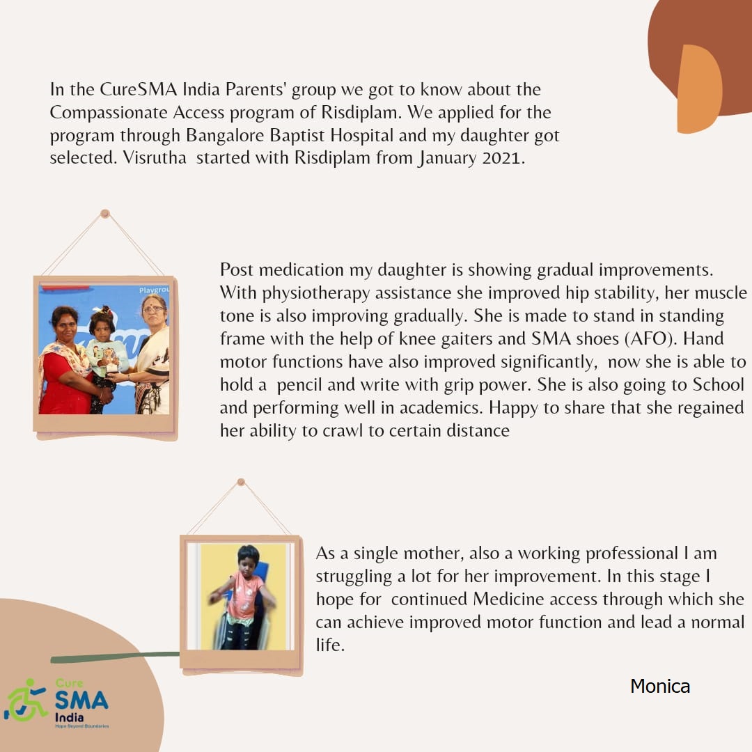 #SMAjourney with #Evrysdi #Risdiplam : 
🌟 Amazing progress for Visrutha, a 5.5-year-old from Tamil Nadu, thanks to Risdiplam! She's regained her crawling ability and is on a positive journey of improvement. Let's support and encourage this brave young princess. 🙌
#SMAawareness