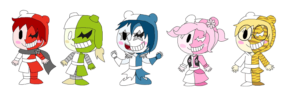 JosieRiki's tweet photo. My humanized Monokubs (Monotaro, Monodam, Monokid, Monophanie and Monosuke)
#Danganronpa #Monokubs #Monotaro #Monodam #Monokid #Monophanie #Monosuke #humanization #fanart https://t.co/hnabUYLBp3