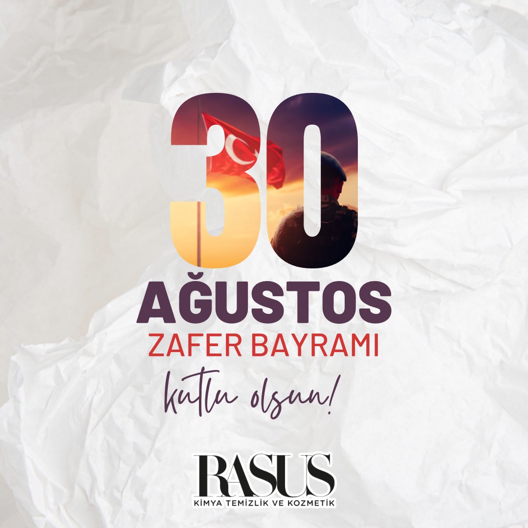 rasusturkiye's tweet photo. 30 Ağustos Zafer Bayramı’mız kutlu olsun!🇹🇷 

#30ağustos #30ağustoszaferbayramı #rasus https://t.co/XBQmg9uaUy