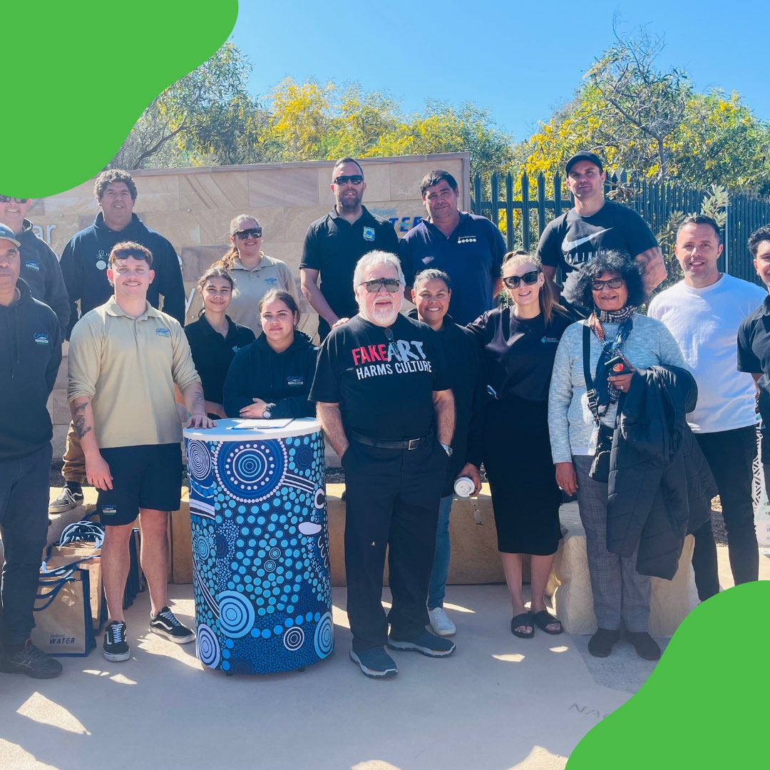 Gujaga Foundation along with @sydneywater , La Perouse Local Aboriginal Land Council, Indigigrow and Gamay Rangers launched the official opening of the Malabar Fence Project. Local Artist and Dharawal man, Shane Youngberry created the artwork along the pathways