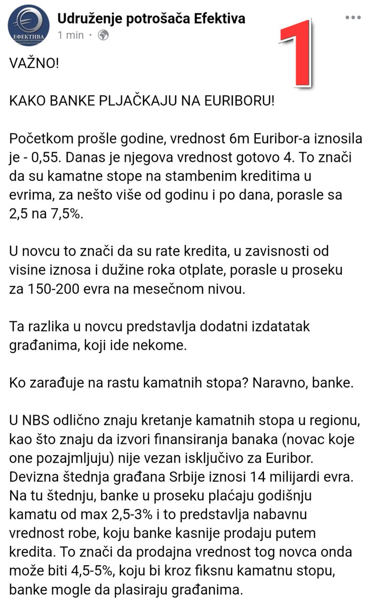 UBKEFEKTIVA's tweet photo. VAŽNO!

KAKO NAS BANKE PLJAČKAJU NA EURIBORU!

Pročitajte tekst na slikama ispod 👇👇👇 https://t.co/g2MVWXeefb