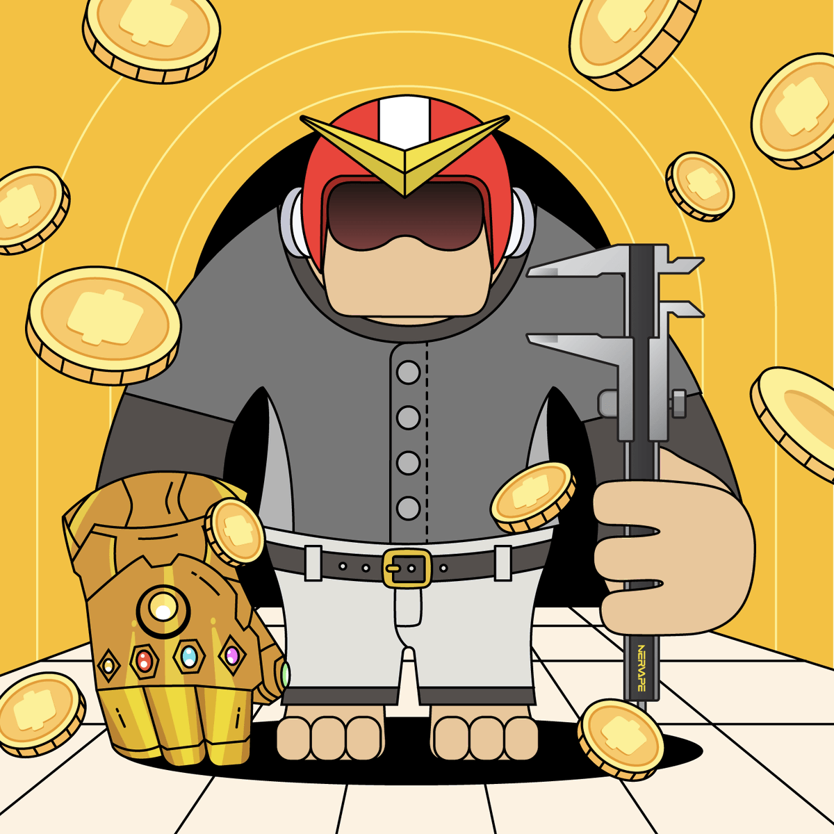 Nervapes's tweet photo. NACP Sneak Peek: Zap! โก๏ธ
This ape is wearing a special Zap helmet to protect his head from the falling Nervape coins! ๐ช
#NACP has over 700 #design assets, from #baseballjerseys to the #InfinityGauntlet, lots to choose from here: https://t.co/QV9X4Rb7Aq
#2Dpfp #2DArt #NFTart https://t.co/2Wo8VSQUH0