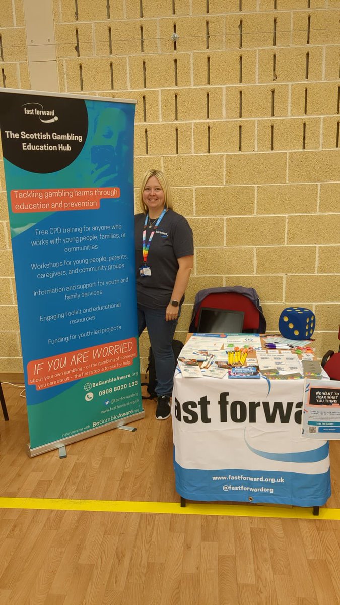 Jamie and I are representing @fastforwardorg at @UHIPerth_ freshers today! Come along and say hello. Let’s have a chat about Fast Forward & gambling harms in Scotland #gamblingharms #freshers

@GamblingEduHub