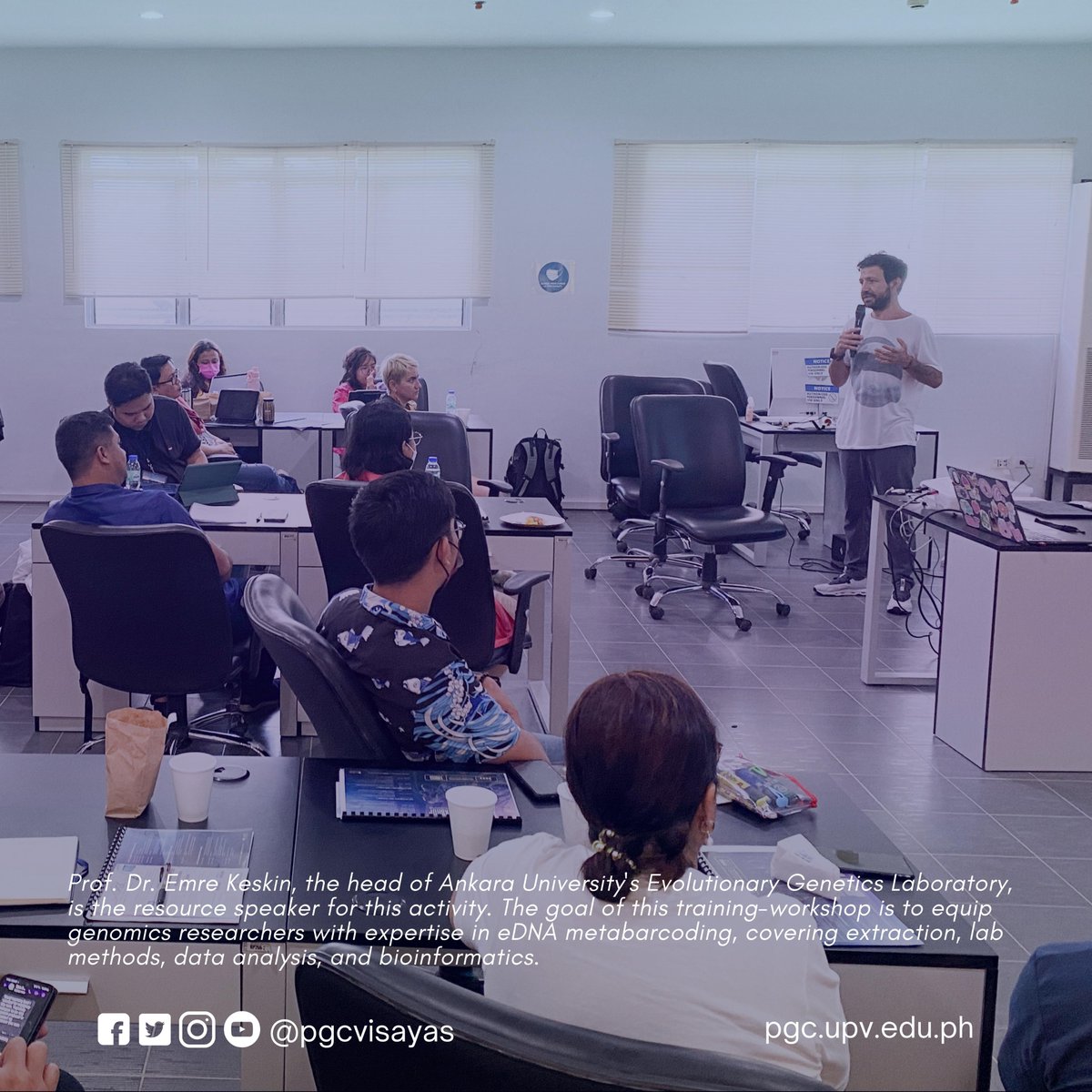 pgcvisayas's tweet photo. [2023.08.30] eDNA Metabarcoding Training-Workshop with Ankara University Evolutionary Genetics Laboratory

#pgcvisayas #ednametabarcoding #trainingsatpgcvisayas https://t.co/6Jnvna6W6q