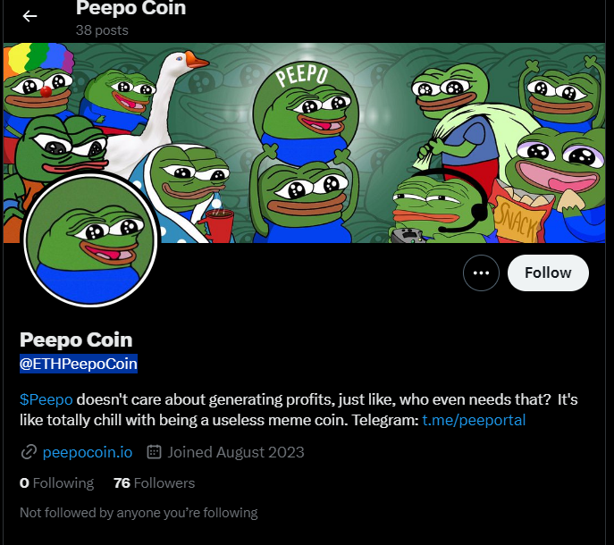 ElonMustBSC's tweet photo. @ETHPeepoCoin

PEEPO will be massive for the next few days.
A combination of TEAM and community working together to reach a milestone.

https://t.co/qMYtuGN2oH

Reversing now. MC 50k.

#PEEPO #PEPE #ERC #ETH #BTC #BNB #SHILLME #CRYPTOMOONSHOT https://t.co/Xodh5rXlIp