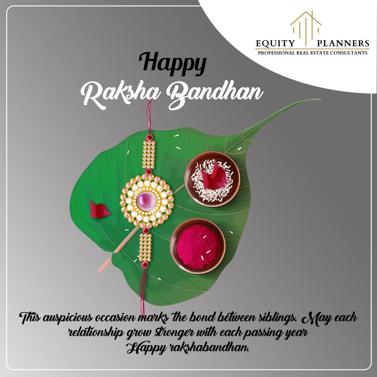 EquityPlanners's tweet photo. This auspicious occasion marks the bond between siblings. May each relationship grow stronger with each passing year 
Happy rakshabandhan.

#rakhi #rakshabandhan #rakhispecial #rakhigifts #love #rakshabandhanspecial #brothersisterlove #handmade #brother #rakhicelebration #sister https://t.co/4VlZ9n8mti