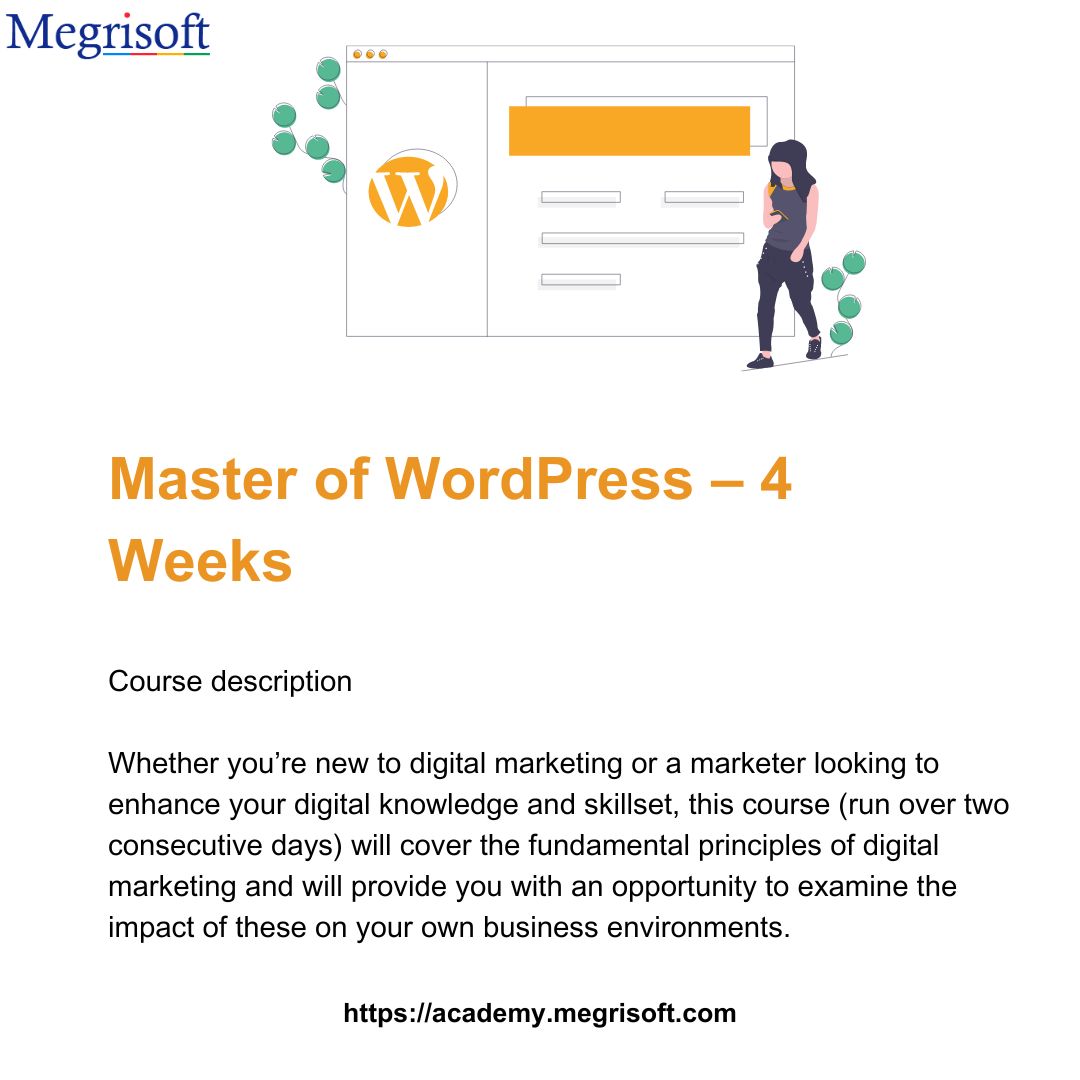 MegriTraining's tweet photo. Ready to level up your digital game? 🚀
This intensive 4-week course is where you'll become a true Master of WordPress! 💪

We'll cover the fundamental principles of Digital Marketing, giving you the tools and knowledge to excel in today's online landscape from SEO to Content💡✨ https://t.co/oWFElK8Pbg