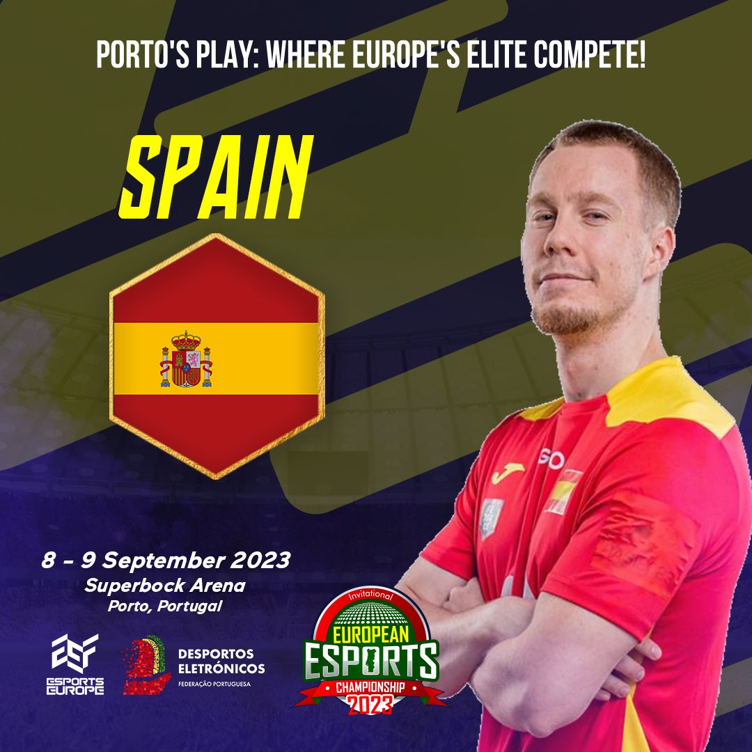 🌟 Team Spotlight 🌟  Today's spotlight goes to the national team of Spain, an esports powerhouse who will be represented by an athlete who plays for FC Bayern who has also won the eFootball Pro competition! #TeamSpotlight #EsportsLegends
