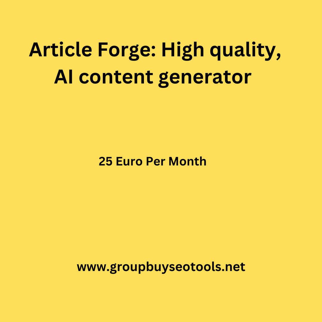Article Forge: High quality, AI content generator 📚✨ Unleash Your Content Potential with Article Forge! 🚀✍️ Say goodbye to writer's block and hello to stellar AI-generated articles! 💡💥 T 🔥🤩 #ArticleForge #AIContentGenerator #UnleashYourCreativity