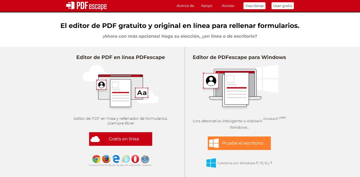 #AFColegiado Editar un #PDF sin pasar por caja, ni instalar ningún programa en tu ordenador es posible, a través de la siguiente aplicación web 

pdfescape.com

donde tienes disponible la versión OnLine gratuita, para documentos hasta 10 MB si no supera 100 páginas 👇🏼👇🏼
