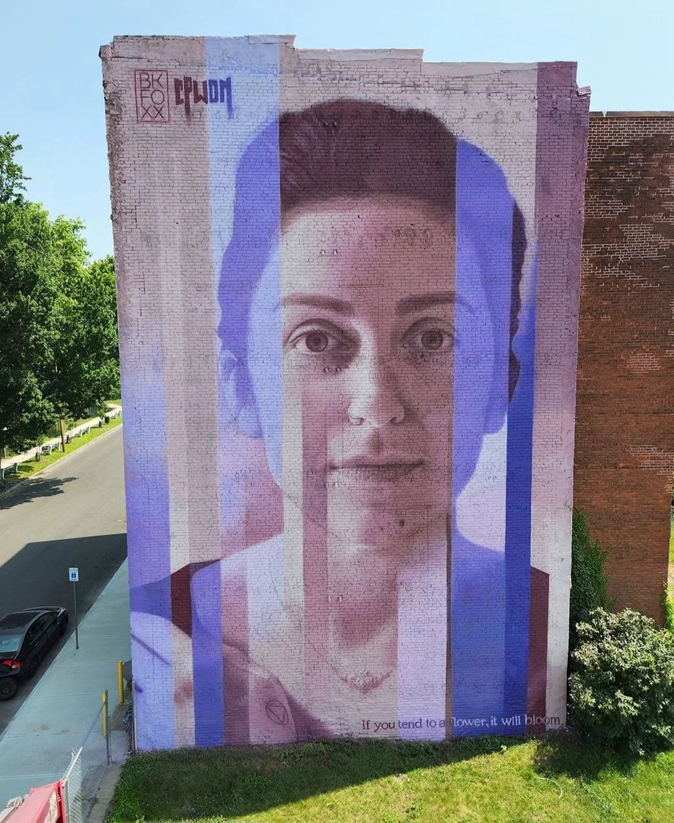 MolinaStreetArt's tweet photo. Art by American BKFoxx & Cpwon for Beyond Walls Lynn in Holyoke (MA), USA (2023) #bkfoxx #cpwon #lamolinastreetart | photo by @ just_a_spectator via artist https://t.co/9QvLMRlzyh