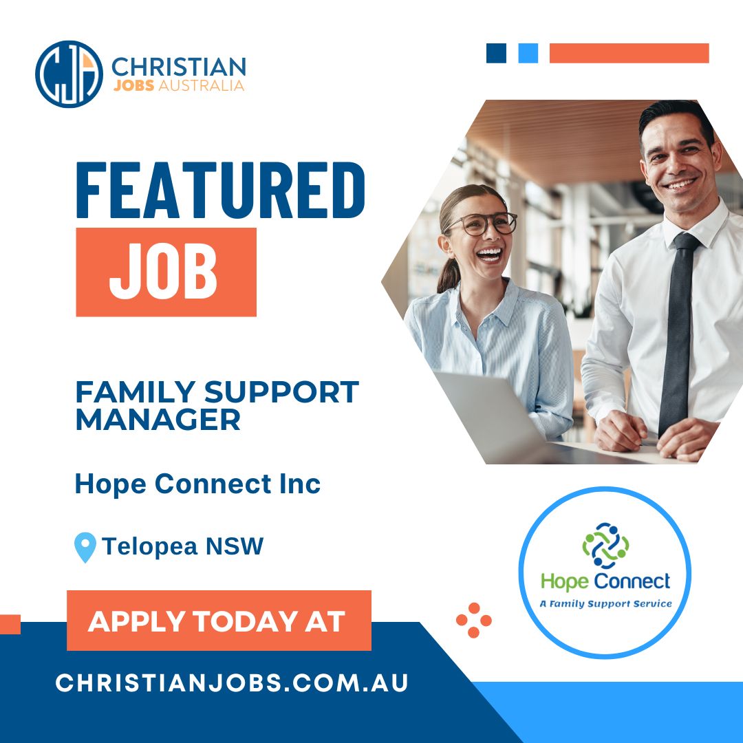 [NSW] NOW HIRING - Family Support Manager at Hope Connect Inc in Telopea NSW. See more or apply via the link ow.ly/rRG050PFLuG

#ChristianjobsAU #Christianjobsaustralia #ChristianJobs #christiancareers #ethicaljobsaustralia #aussiechristians #socialworkjobs #supportwork