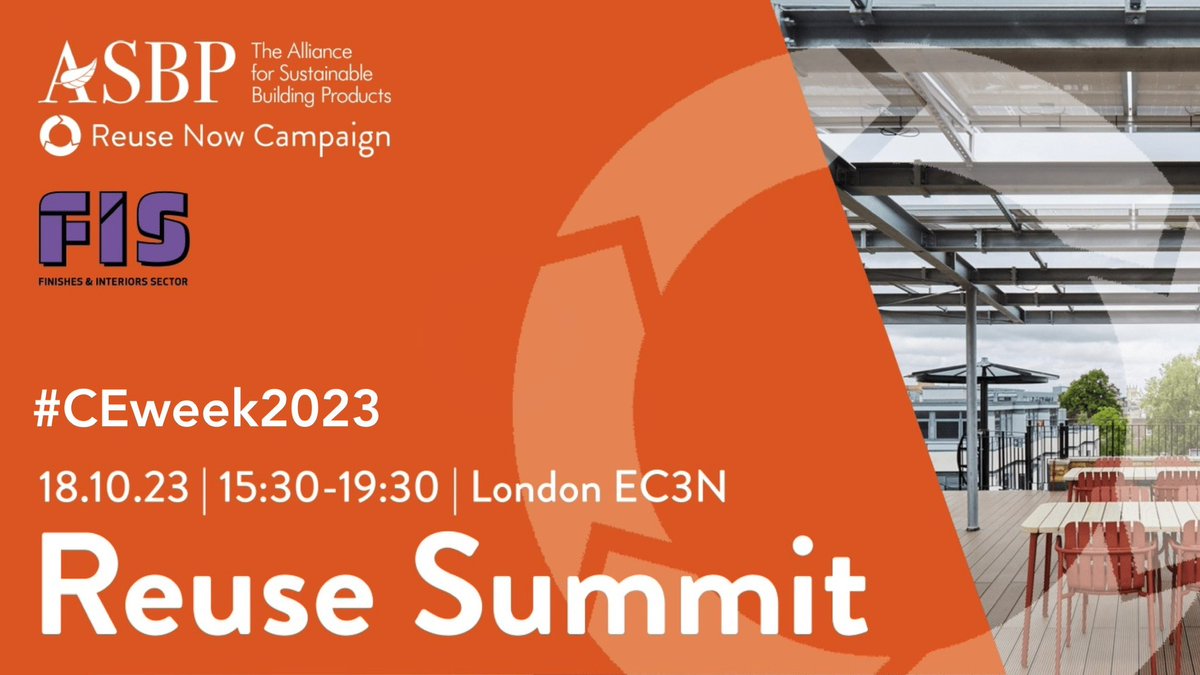 asbp_uk's tweet image. We are excited to participate in #CEweek2023 

Join ASBP and @fisorg at the 2023 Reuse Summit | 18 Oct 15:30-19:30 | London, EC3N asbp.org.uk/events/2023-re… 

#ReUseNow #Circularity #BuildCircular #Reuse #CircularEconomy