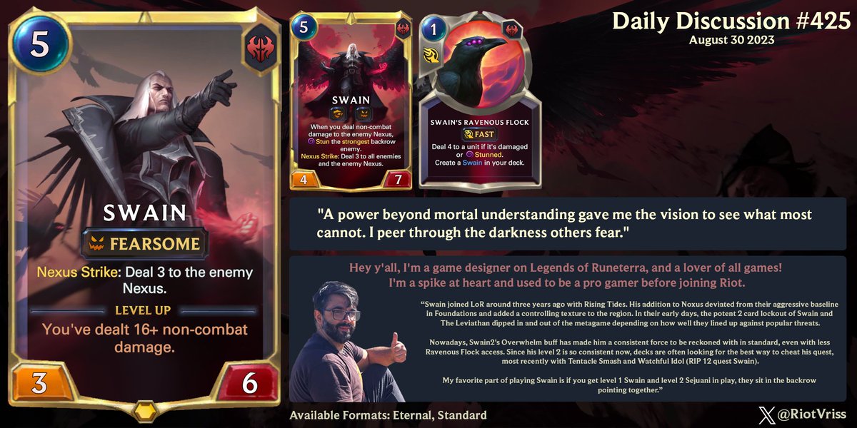 Huge shoutout to @RiotVriss for helping with today's daily discussion post!   
  
reddit.com/r/LegendsOfRun…