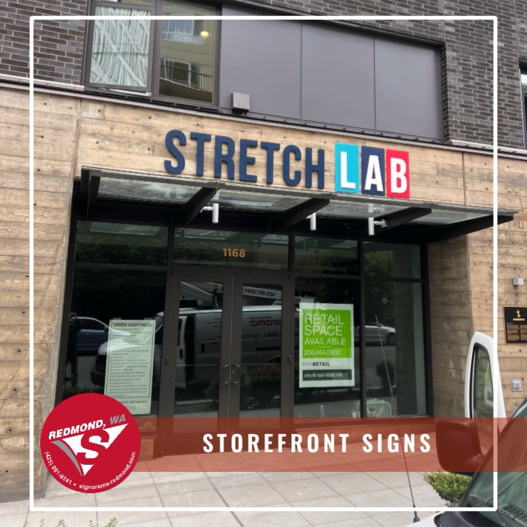 SignsRedmond's tweet photo. Shoutout to our friends at StretchLab South Lake Union, opening soon in downtown Seattle. Check them out and stretch yourself to good health!

Thank you for trusting us to help bring your storefront branding to life. 

#signarama #RedmondWA #signcompany #customsigns https://t.co/iJEWslOy83