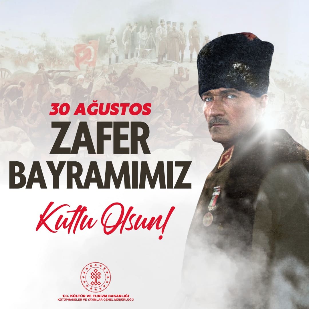 Büyük Taarruz Zaferi'nin yıldönümünde, büyük zaferimizin mimarı Gazi Mustafa Kemal Atatürk’ü, ülkemizin milletiyle bölünmez bütünlüğü için canlarını feda eden aziz şehitlerimizi ve kahraman gazilerimizi rahmet ve minnetle anıyoruz.

 30 Ağustos Zafer Bayramımız kutlu olsun.