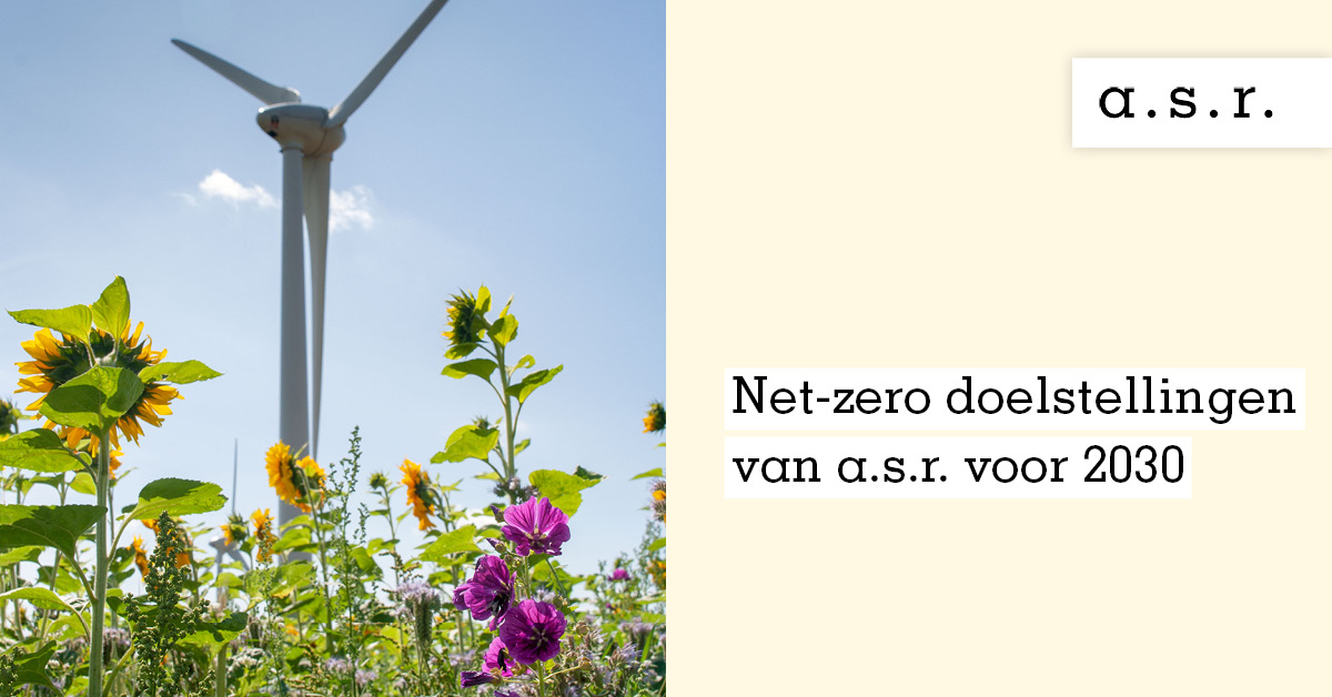 a.s.r. heeft net-zero doelstellingen voor 2030 voor de schade verzekeringsportefeuille vastgesteld. Als lid van de Net-Zero Insurance Alliance (NZIA) heeft a.s.r. zich gecommitteerd om de volledige verzekeringsportefeuille emissieneutraal te maken in 2050. asrnederland.nl/nieuws-en-pers…