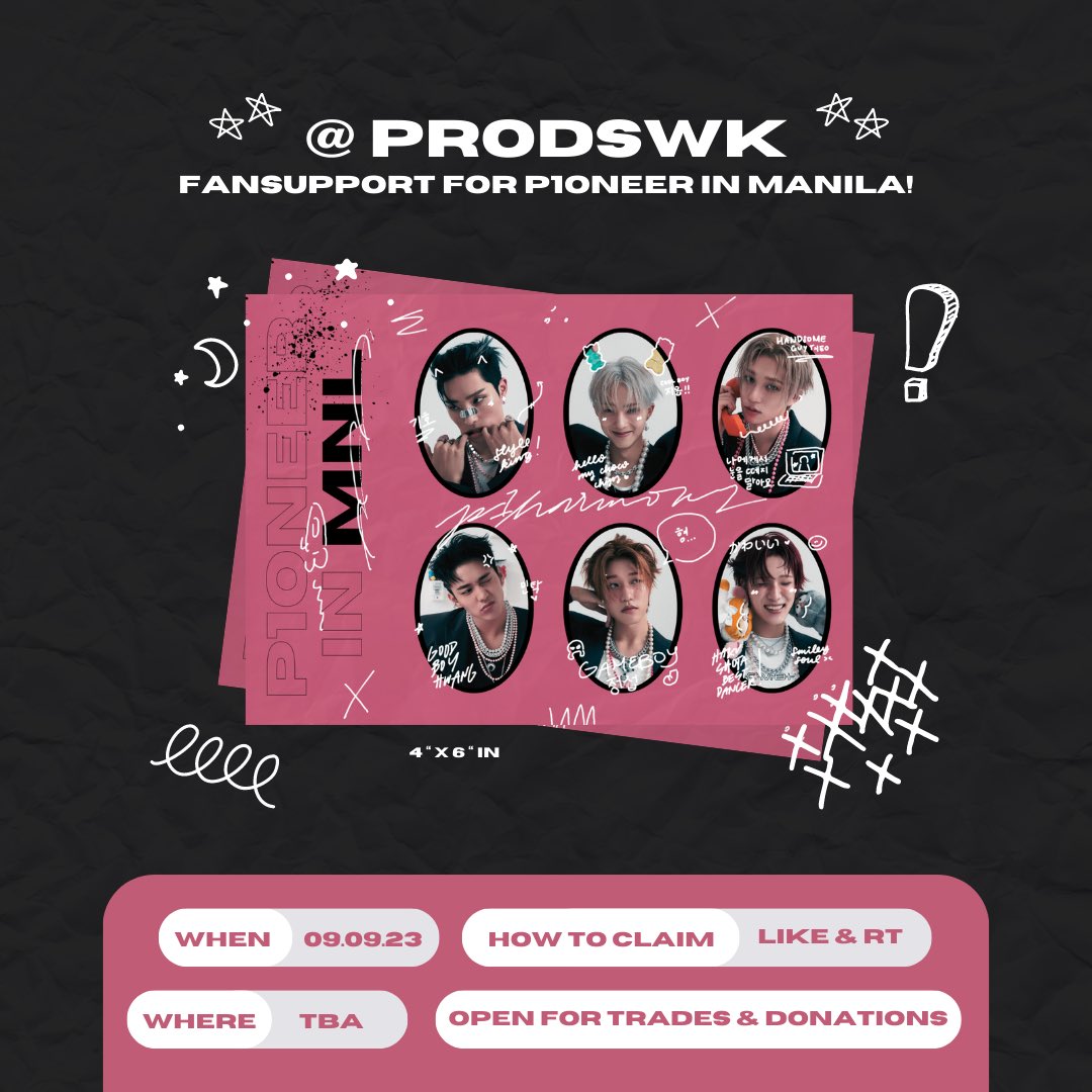 prodswk's tweet photo. freebies for #P1ONEERinMNL #P1harmonyInManila !! 🎀
— fan support by @prodswk 

🐇 limited quantity, strictly 1:1 
🐇 like &amp; rt to claim (proof on d-day)
🐇 dm me for trades/donations!

#P1Harmony #피원하모니 https://t.co/8efxSzpb0M