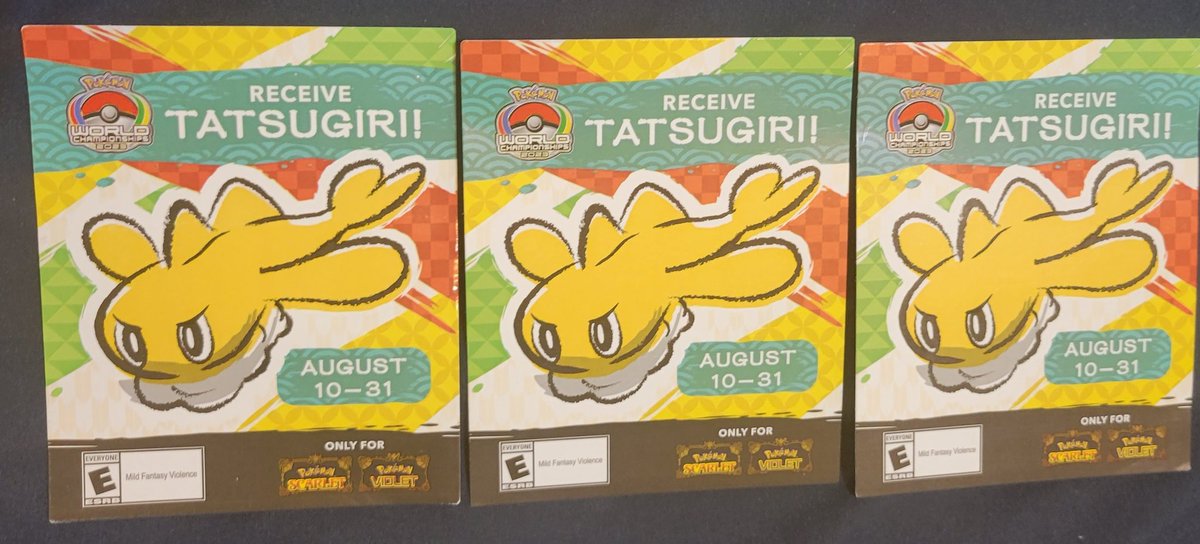 I have three tatsugiri code redemptions for scarlet or violet.

To enter you must follow me and retweet/repost.

Will be announcing the three winners in 10 hours. Good luck everyone!