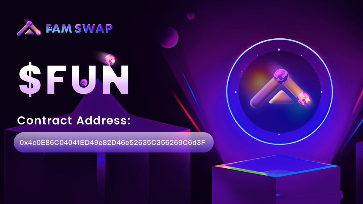 💸 $FUN Giveaway 🎁

🎉🚀To celebrate the successful launch and impressive market performance of $FUN, we are now kicking off a #giveaway event! 💜

✅Follow <a href="/FamSwap/">FAMSWAP🔮</a> 
✅Like and Retweet
✅Fill in #BSC address in the provided form forms.gle/wE6Ldy7qLEqn28…

🎁🏆 $FUN #Airdrops for