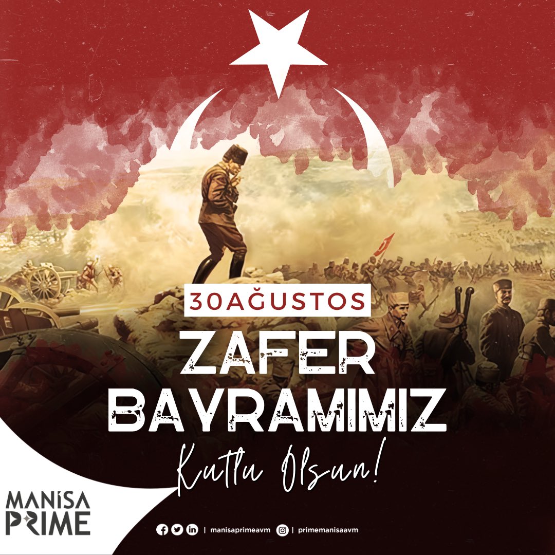 Başkumandan Mustafa Kemal Atatürk ve silah arkadaşlarını saygıyla anıyor, 30 Ağustos Zafer Bayramımızı coşkuyla kutluyoruz. #30AğustosZaferBayramı