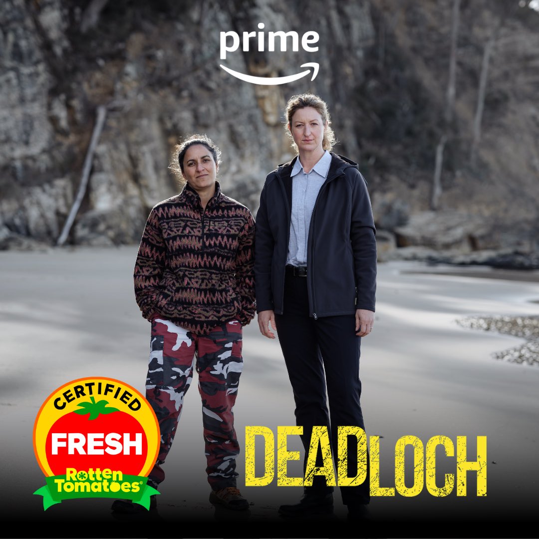 Deadloch has been Certified Fresh on Rotten Tomatoes. We’re so grateful to everyone who has watched, particularly the lesbians who have passionately shared their love for this show like a cold sore being passed around a Mardi Gras dance floor. Thankyou for your service xx