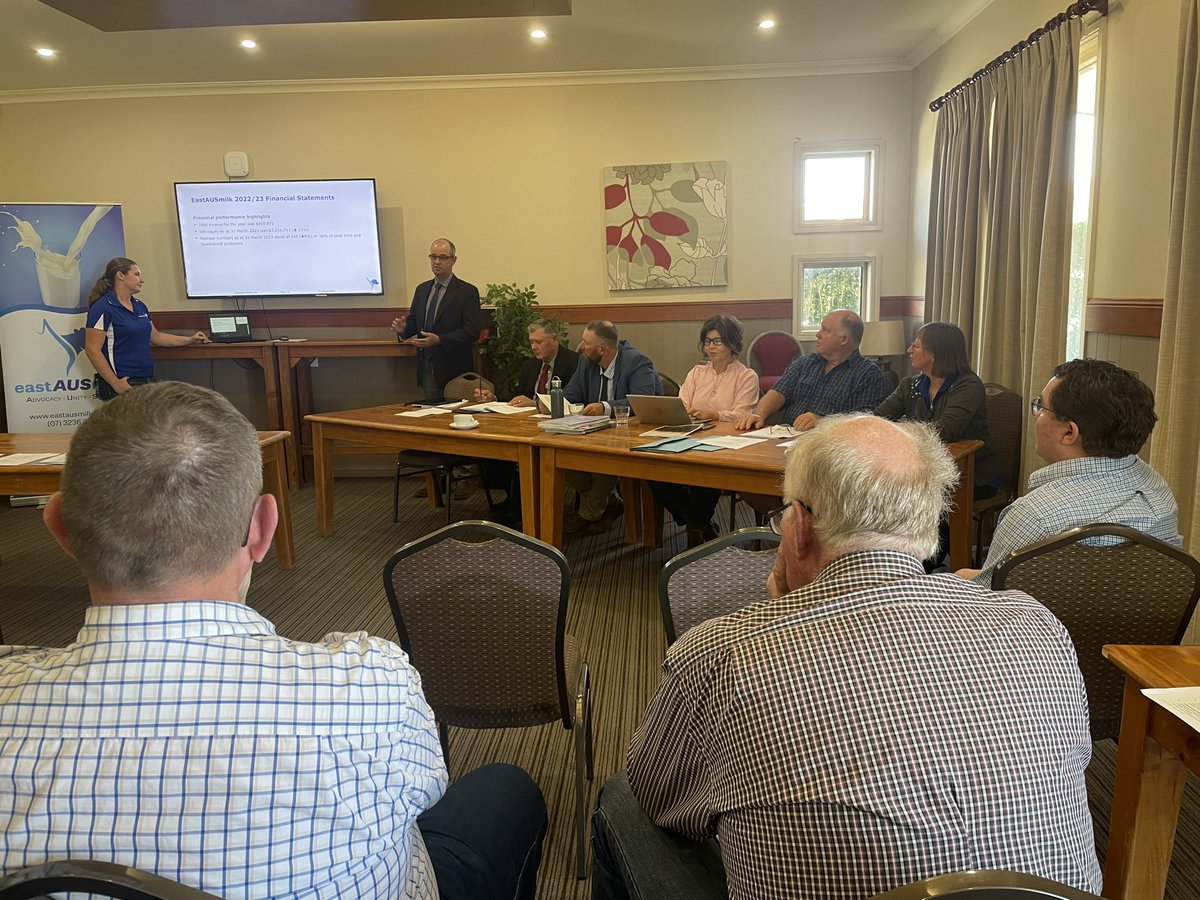 eastAUSmilk Annual General Meeting underway right now in Pittsworth, Queensland