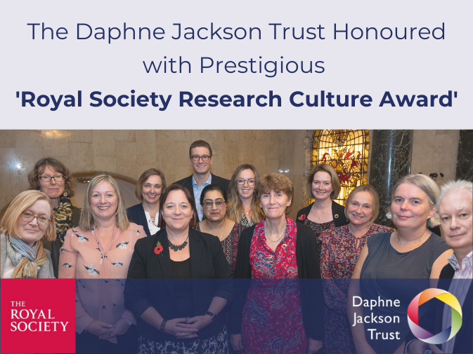 DaphneJacksonTr's tweet photo. The Trust have been honoured with the prestigious @royalsociety Research Culture Award. "This award is a testament to the unwavering dedication of our team and the resilience of the researchers we support", Dr Katie Perry, Chief Executive. Read more 👉https://t.co/tTyxXjTcfD https://t.co/GeEjIeYWYw