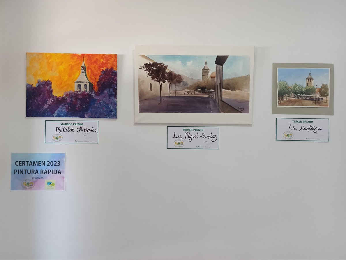 La exposición del "Certamen de Pintura Rápida" del V Centenario continúa en la Posada. Aprovecha y visítala. Cada día está más claro, GALAPAGAR ESTÁ DE MODA..