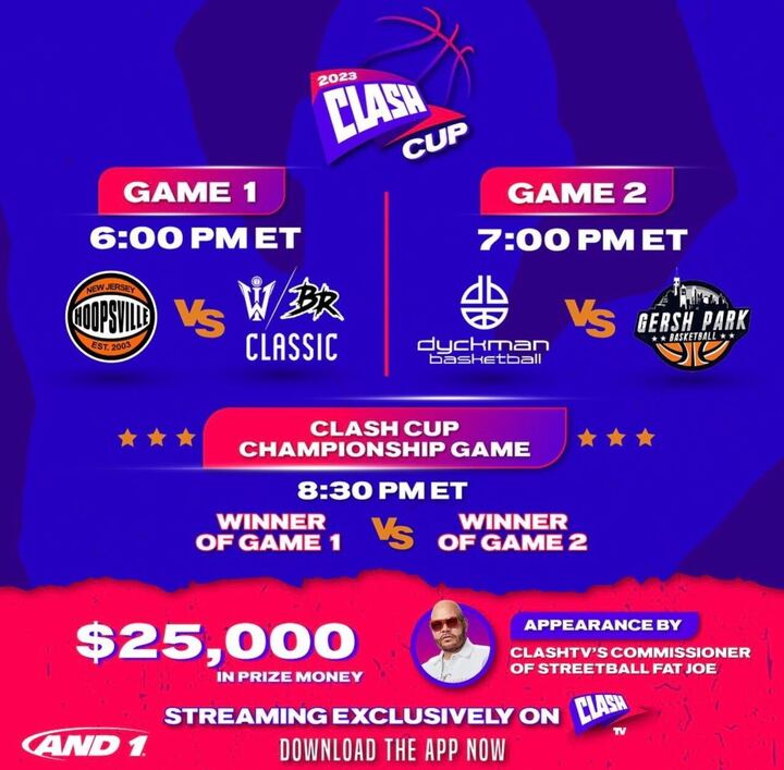 ClashTV big summer ends with our own StreetBall tournament Clash Cup in Coney Island with Fat Joe on the board. 
Watch LIVE on clashtv.app or download the app.