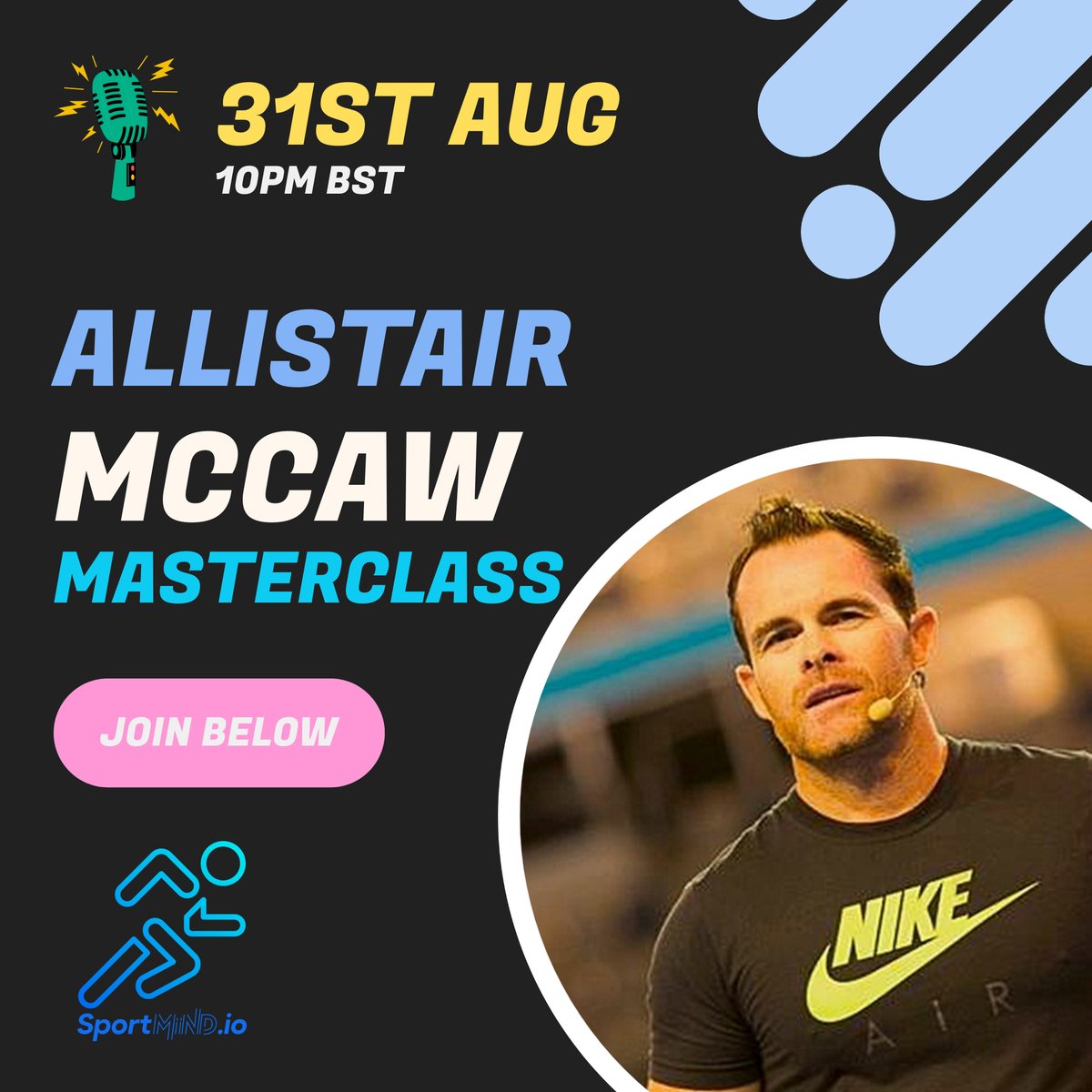 🚨 TOMORROW 🚨 Unlock the secrets of peak performance with the legend Allistair McCaw! 🌟 Join us LIVE at 10pm BST/5pm EDT for insights on sports psychology, leadership, and team culture. Just $7! Replay available 🎥 Book now go.sportmind.io/Allistair-McCa… #SportMindLive #AllistairMcCaw