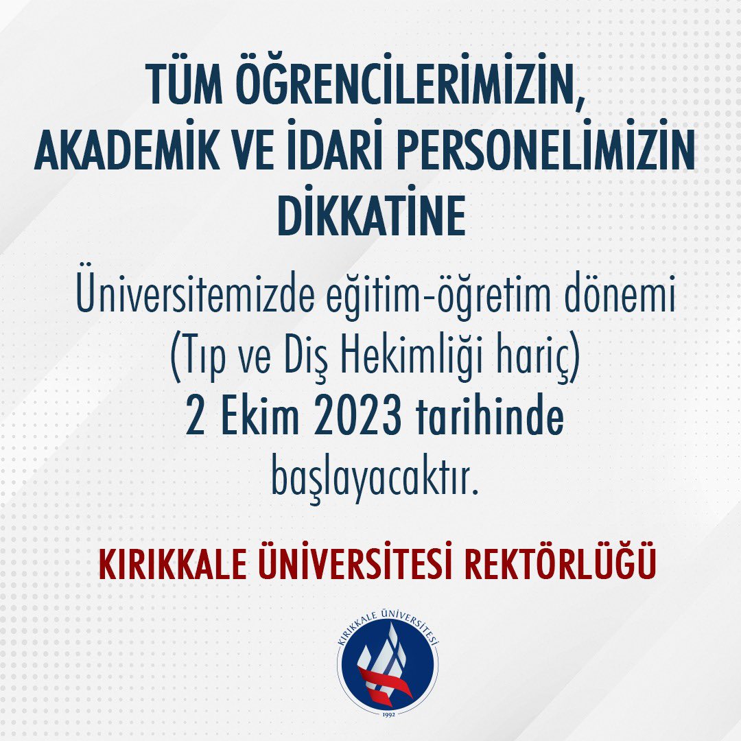 Kırıkkale Üniversitesi (@kirikkaleunv) on Twitter photo 
