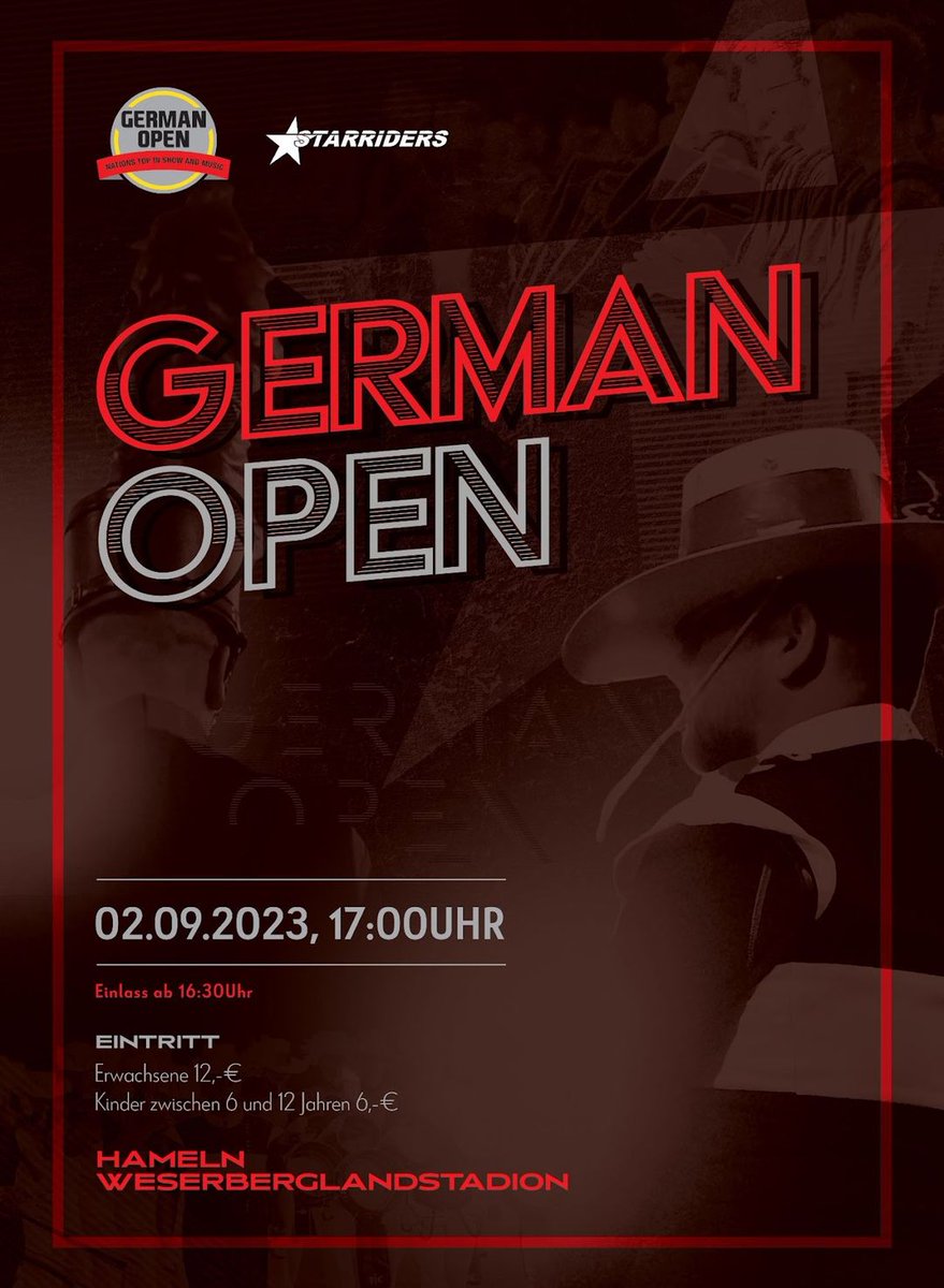 drumcorps2011's tweet image. Zaterdag 2 september a.s. organiseert Starriders &quot;German Open&quot; in het Weserberglandstadion in Hameln.

Het volledige programma vind je hier:
drive.google.com/.../1bP67jVz5b…

Website:
starriders.eu/.../german-ope…

#germanopen2023 #drumcorps