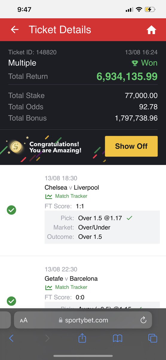 Davidbanksz's tweet photo. @Mrbankstips Why will I choose either ? When you win both effortlessly ? 🔥 https://t.co/eHuOCOOrAb