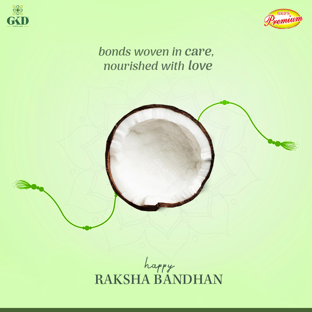 gkdconsumercare's tweet photo. May the pious occasion of Raksha Bandhan fill your life with happiness, luck, and prosperity!

.
#greeting #occasionspot #Rakhi #SiblingBond #siblinglove #nostalgia #rakshabandhan #gkd #gkdconsumercare #festivegreeting #gkd #coconutoil #cookingoil #edibleoil https://t.co/I3dZJajfRr