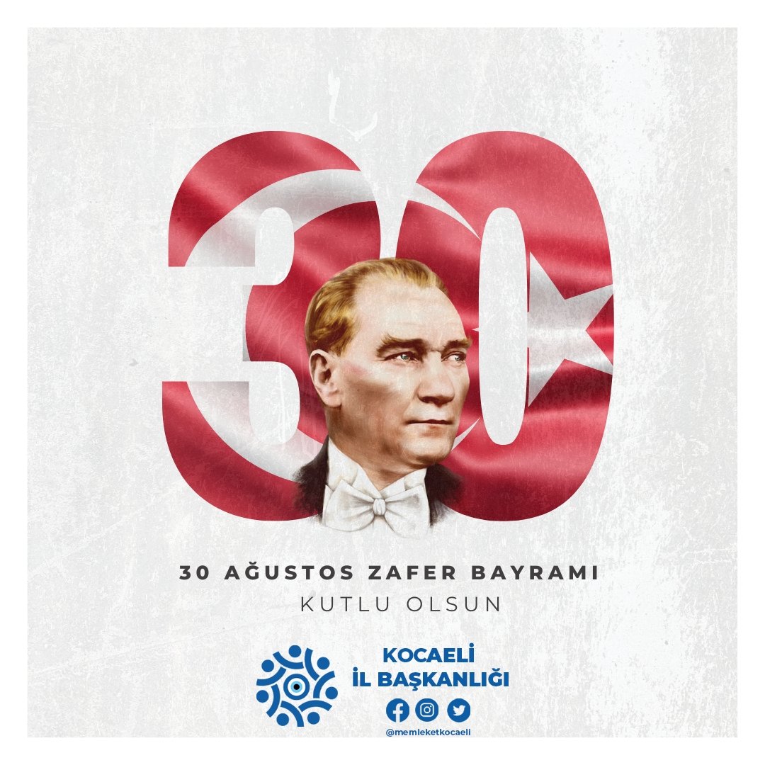 Milletimizin 30 Ağustos Zafer Bayramı'nı en içten dileklerimizle kutluyor, Gazi Mustafa Kemal Atatürk ve silah arkadaşları ile tüm şehitlerimizi rahmet ve minnetle anıyoruz.