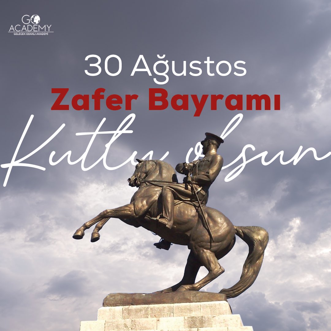 GO_Akademi's tweet photo. Destansı bir zaferle bağımsızlığımızın önündeki sınırları kaldıran Mustafa Kemal Atatürk ve silah arkadaşlarını saygıyla anıyoruz. 30 Ağustos Zafer Bayramımız Kutlu Olsun!
#GOAkademi #30Ağustos #ZaferBayramı https://t.co/n5TKdEz7J9