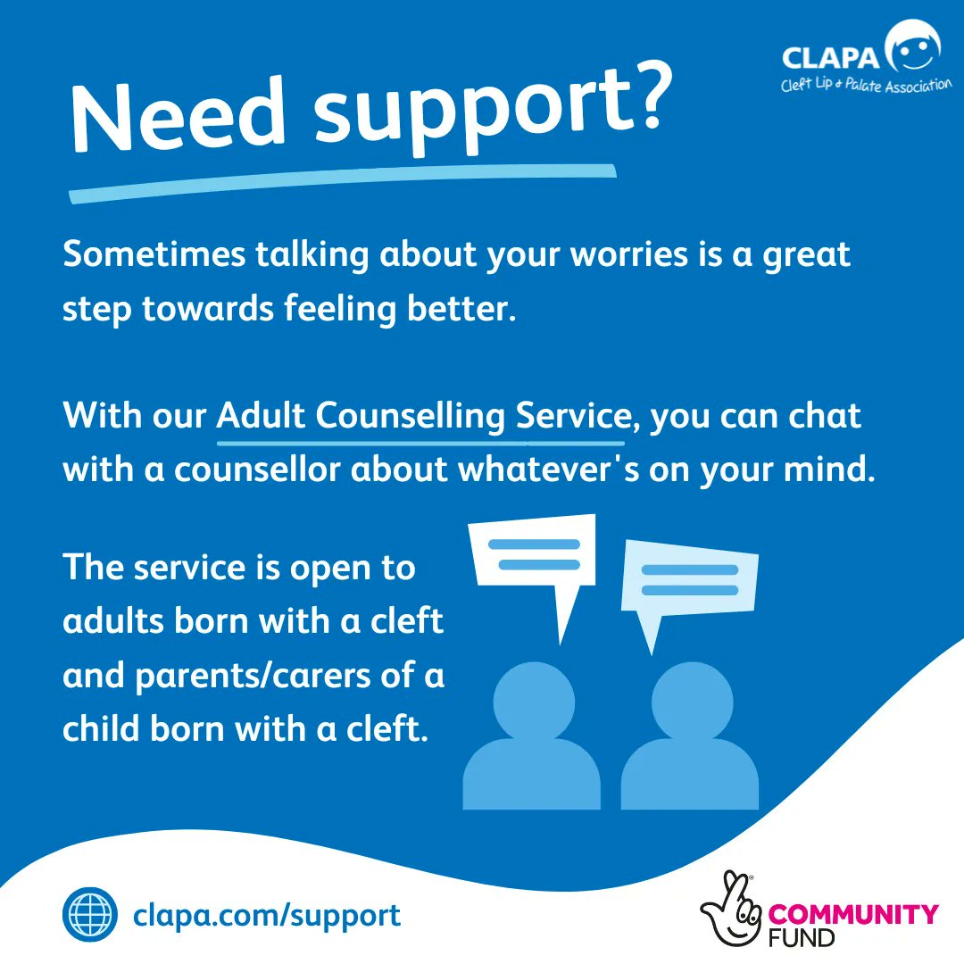 Do you need some support? 🗪 Our Adult Counselling Service, you can chat with a counsellor about whatever's on your mind. Our service supports adults who are experiencing anxiety/depression/low mood-type symptoms. Get in touch with us ➡️ email peersupport@clapa.com