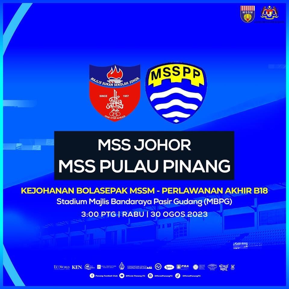 All the best to our MSS Pulau Pinang squad in the final today! 

#HariaPenangHaria