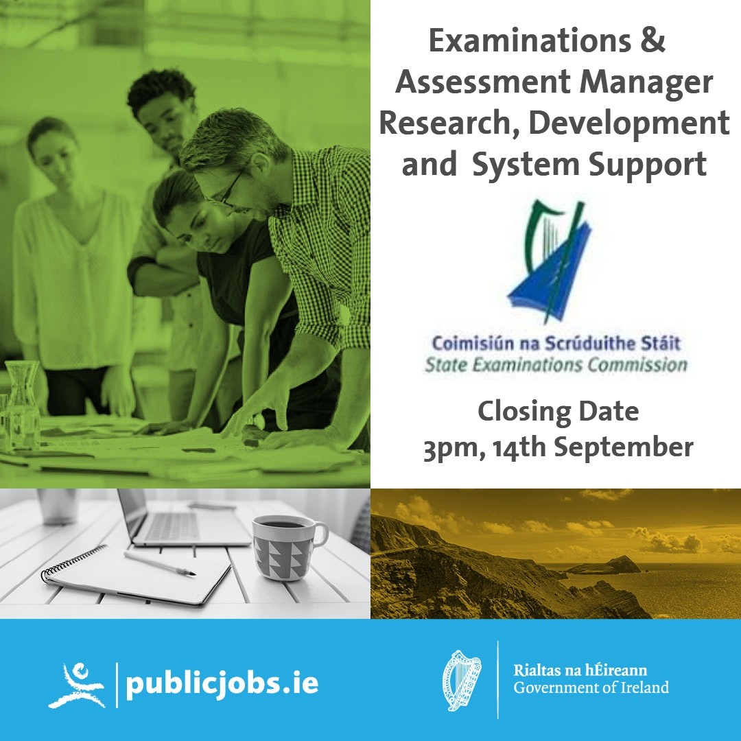 The State Examinations Commission are hiring an Examinations and Assessment Manager for Research, Development and System Support. Play a key role in designing and implementing a research support structure for the organisation. Apply now bit.ly/TW_Org_EAMPrr #CareersThatMatter